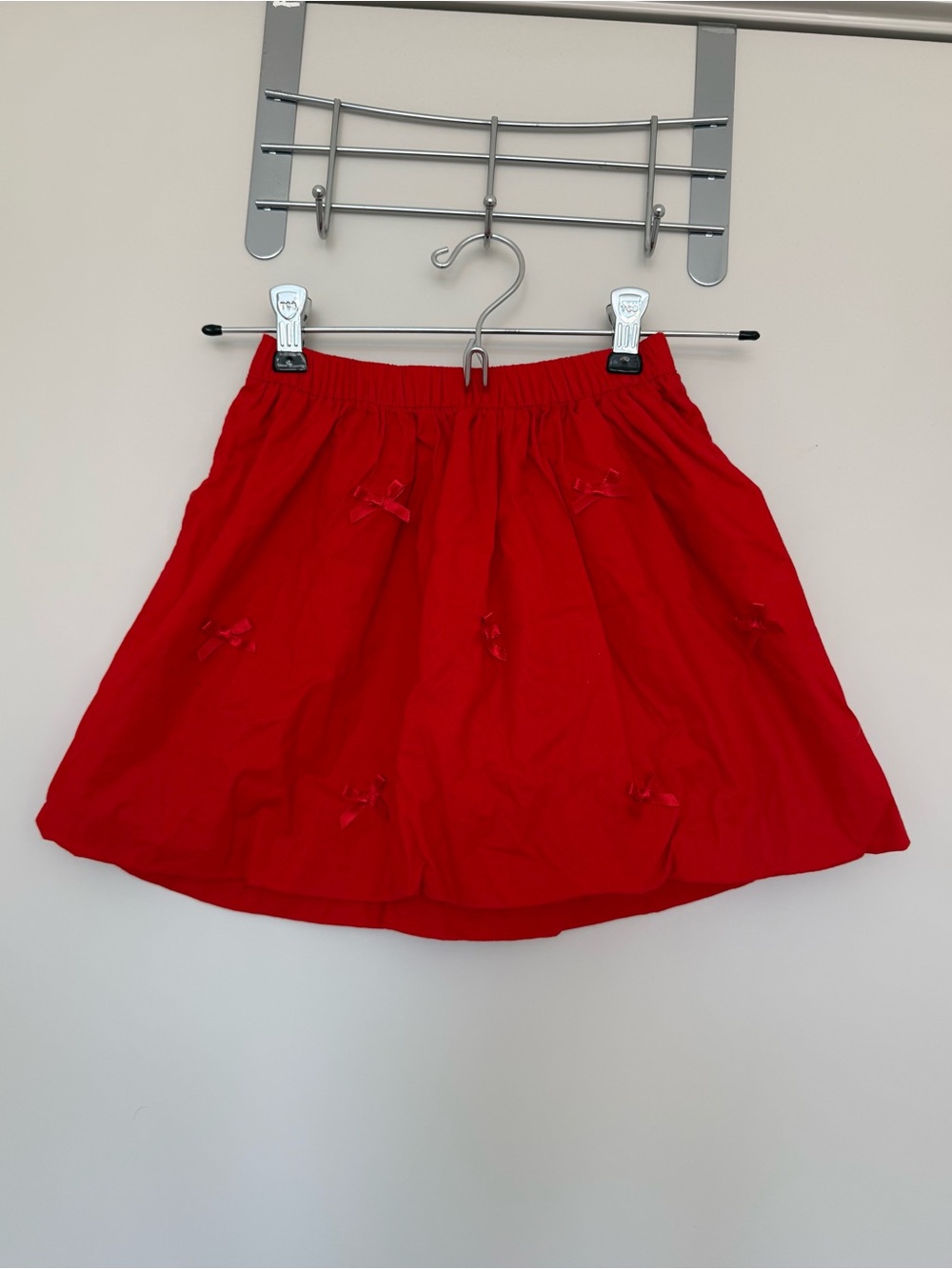 Cat & Jack Red Circle Skirt with Bow Accents